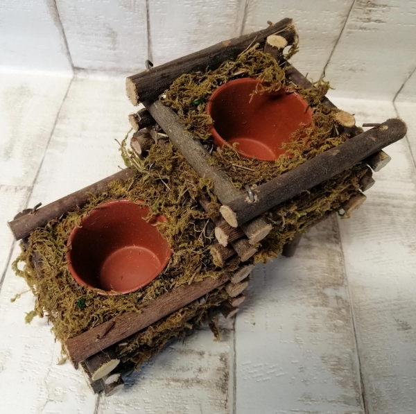 Holz-Moos Pflanzgefäß