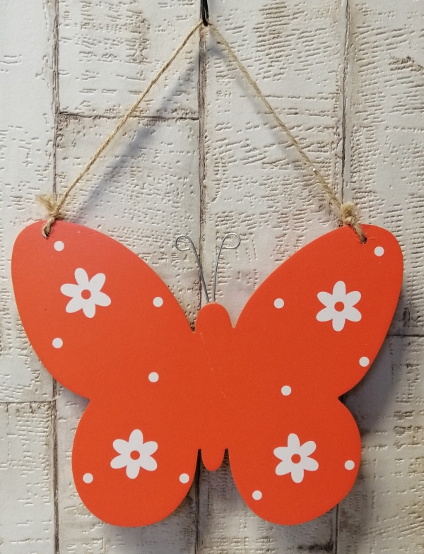 Holz - Schmetterling 16x20cm grün zum Basteln und Dekorieren