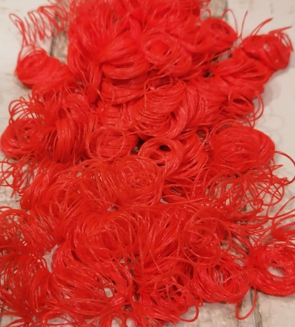 Kunsthaarlocken Puppenhaar rot 15g zum Basteln und Dekorieren