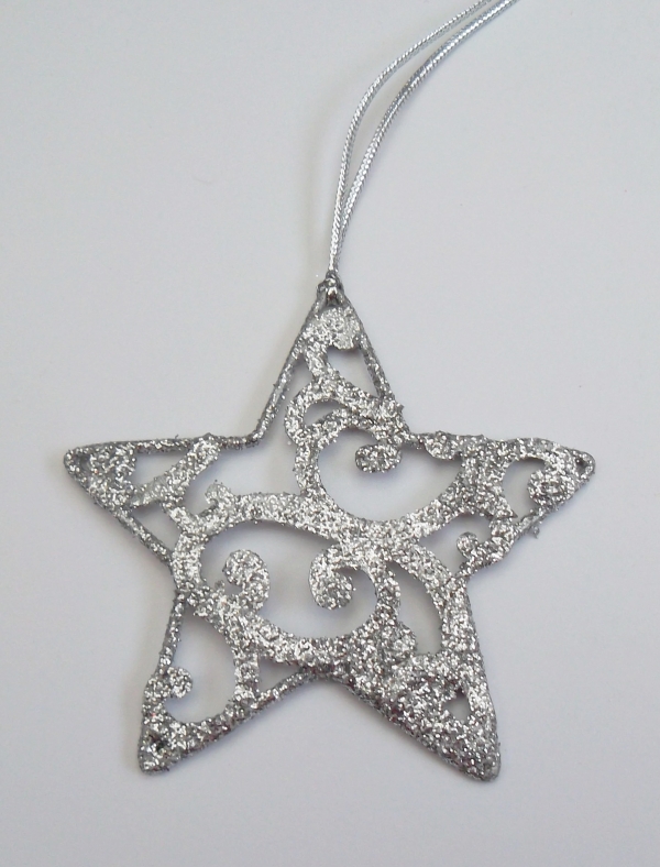 Metallstern Sulber Glitzer