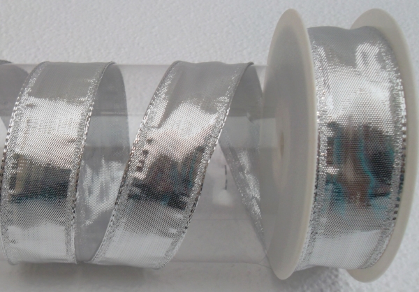 Schleifenband silber