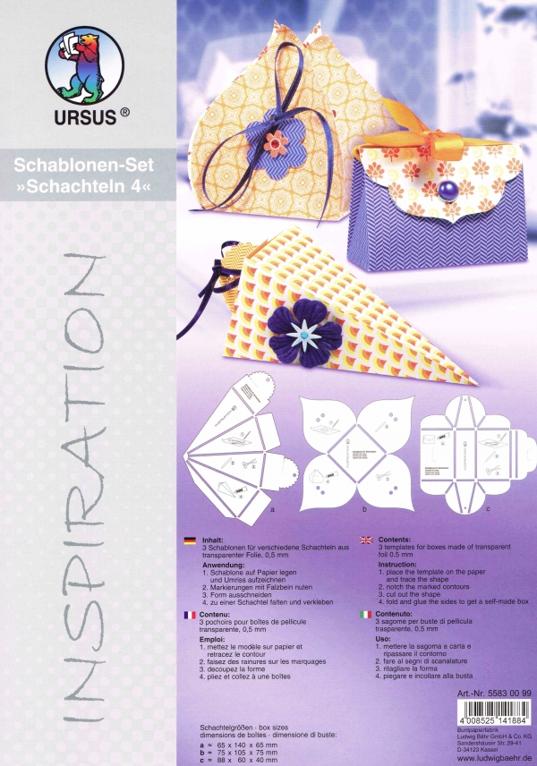 Schablonen- Set 3 Schablonen von URSUS®