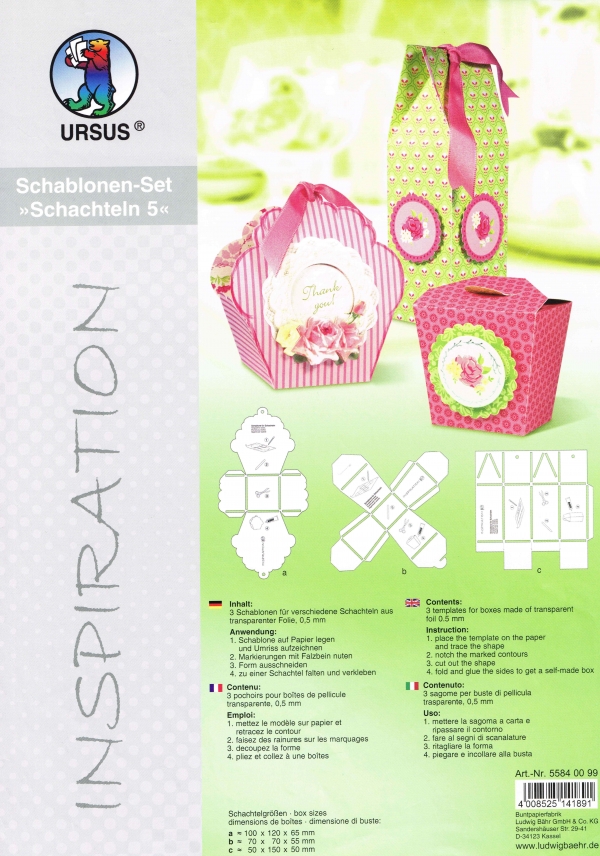 Schablonen- Set 3 Schablonen von URSUS®