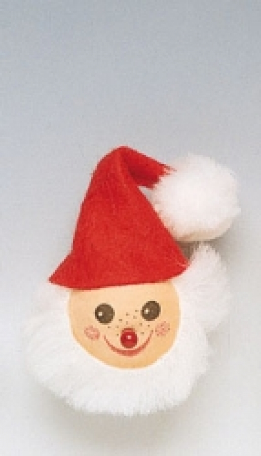 Wattekopf 3cm mit Gesicht Zwerg / Weihnachtsmann
