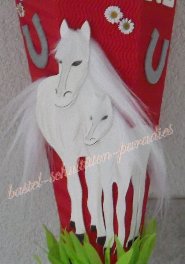 Bastelanleitung Pferde weiß (nur Motiv)