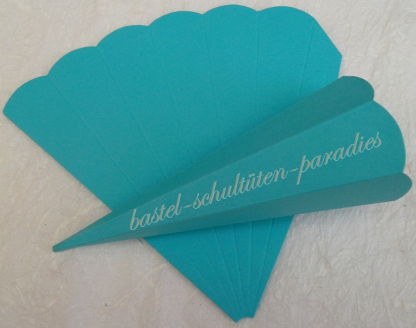 Schultütenrohling 14cm azurblau