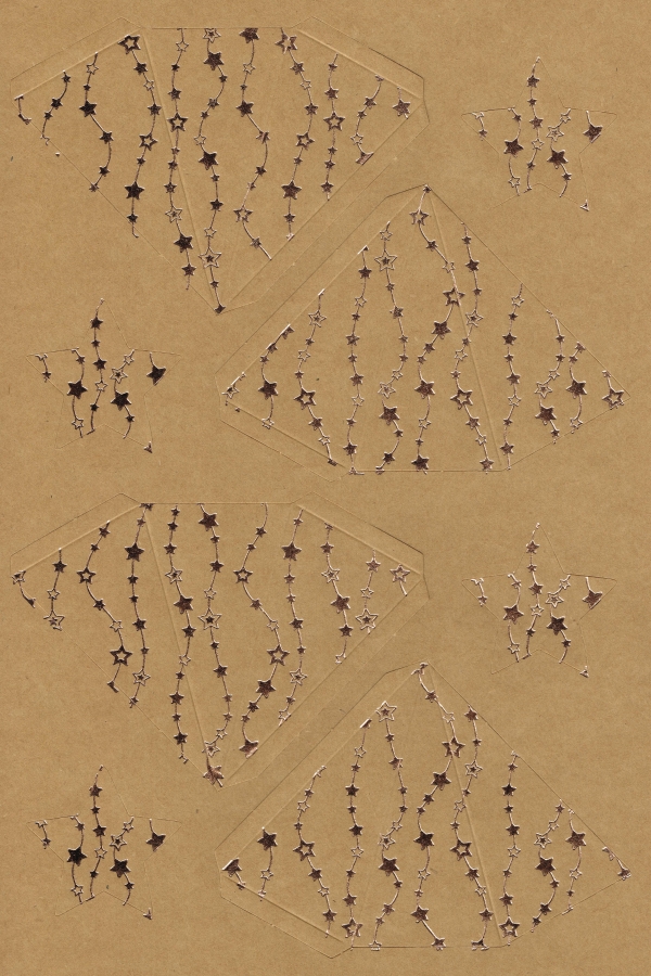 3D Stern 2 Stck. gestanzt ca.25cm gold mit Bastelanleitung von URSUS®