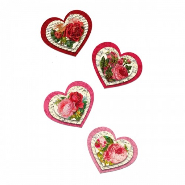 3D Papier Dekoration "Herzen" 24 Stück von URSUS®