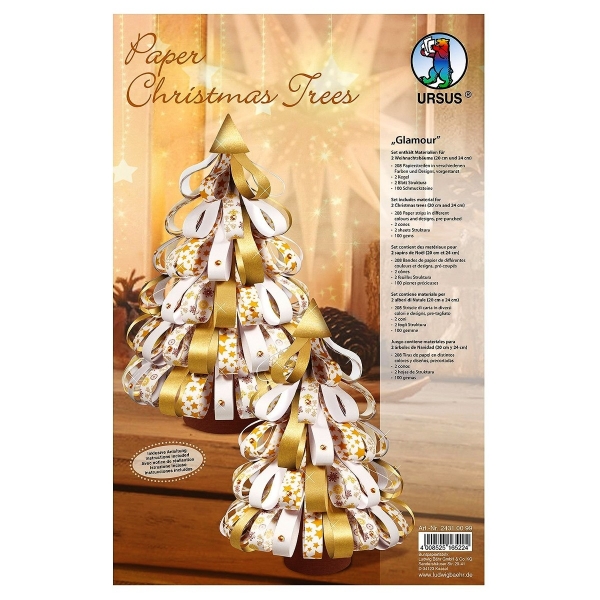 Faltstreifen für 2 Weihnachtsbäume  / Paper Christmas Trees "Country" von URSUS®