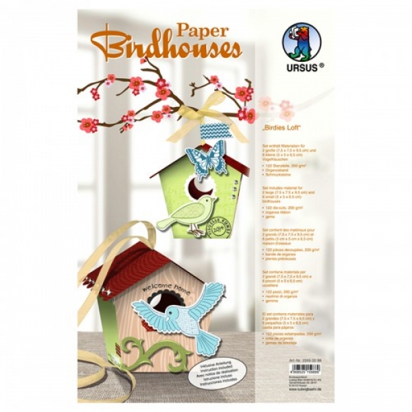 Bastelset Paper Birdhouses 10 Stück 3D von URSUS®
