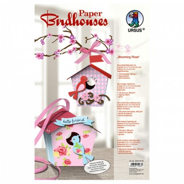 Bastelset Paper Birdhouses 10 Stück 3D von URSUS®
