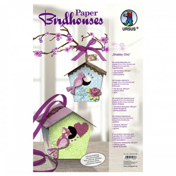 Bastelset Paper Birdhouses 10 Stück 3D von URSUS®