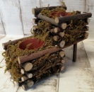 Holz-Moos Pflanzgefäß