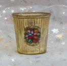 Teelichtglas gold