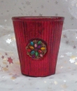 Teelichtglas rot