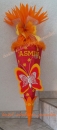 Schultüten Bastelset Schmetterling 2 rot-orange-gelb mit Schleifebandrüsche
